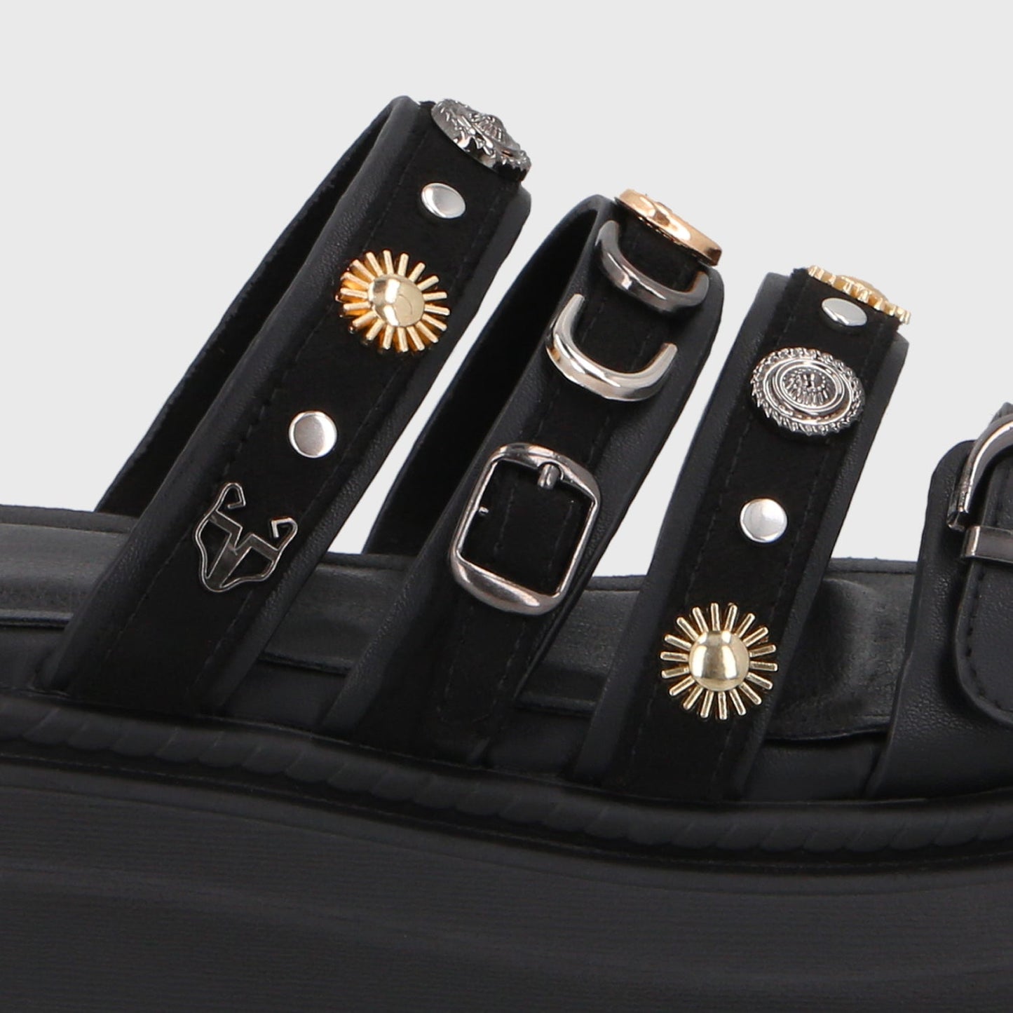 Sandalia Plataforma Negra Mujer 55924 - Gotta Perú