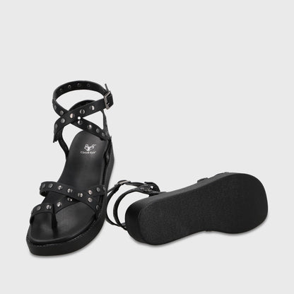 Sandalia Plataforma Negra Mujer 64170 - Gotta Perú