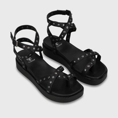 Sandalia Plataforma Negra Mujer 64170 - Gotta Perú