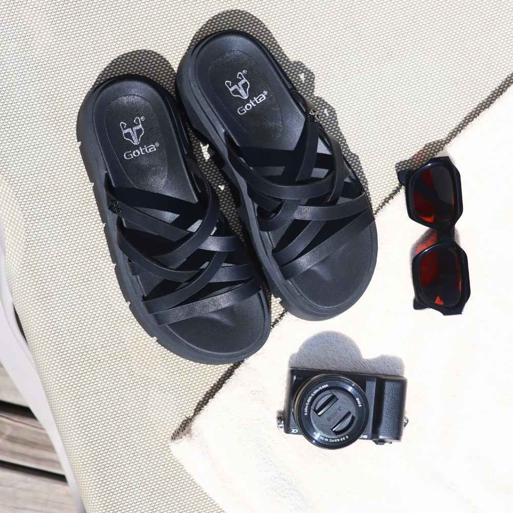 Sandalia Plataforma Negra Mujer 65810 - Gotta Perú