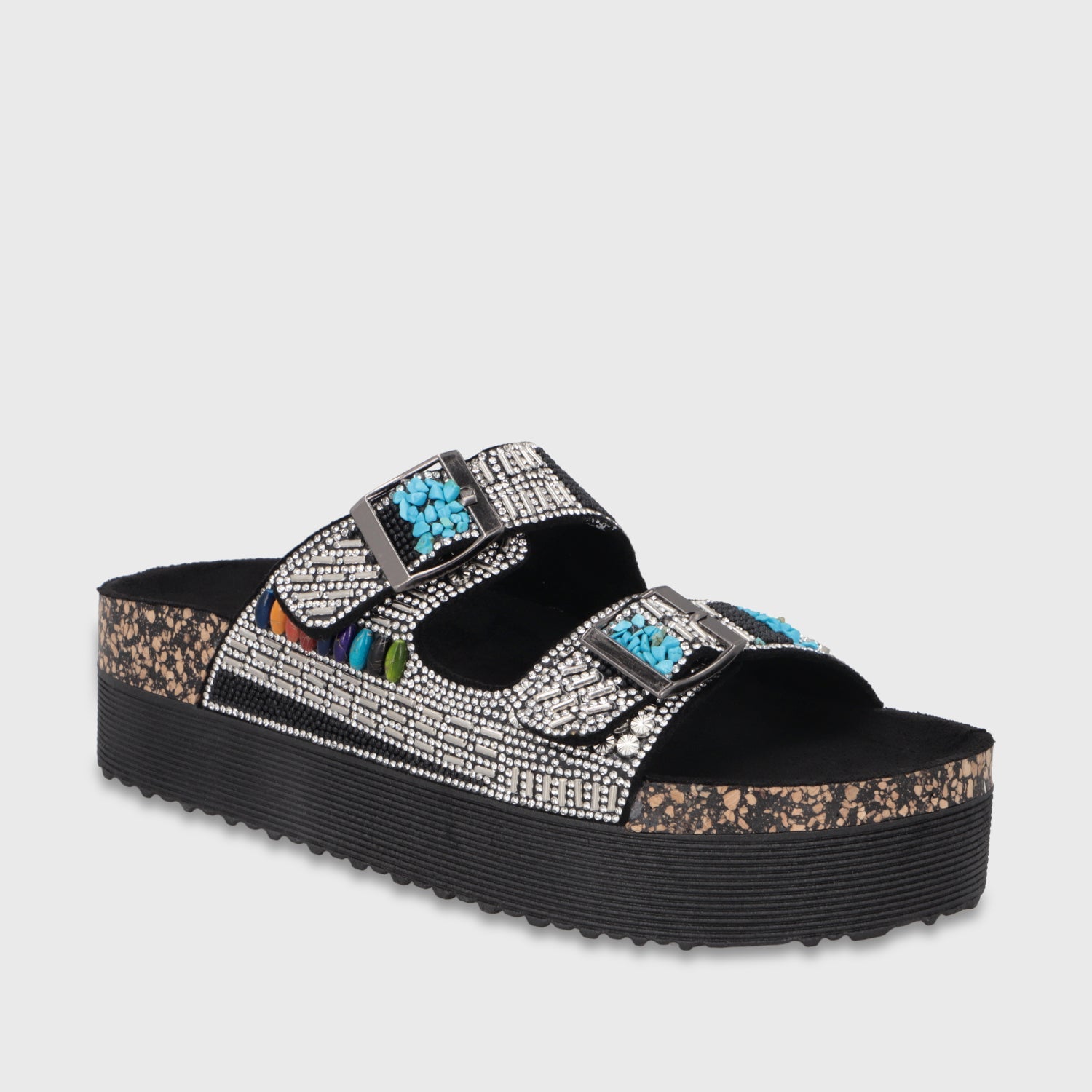 Sandalia Plataforma Negra Mujer 65952 - Gotta Perú