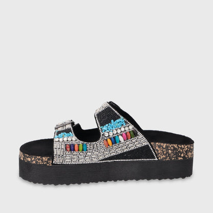 Sandalia Plataforma Negra Mujer 65952 - Gotta Perú