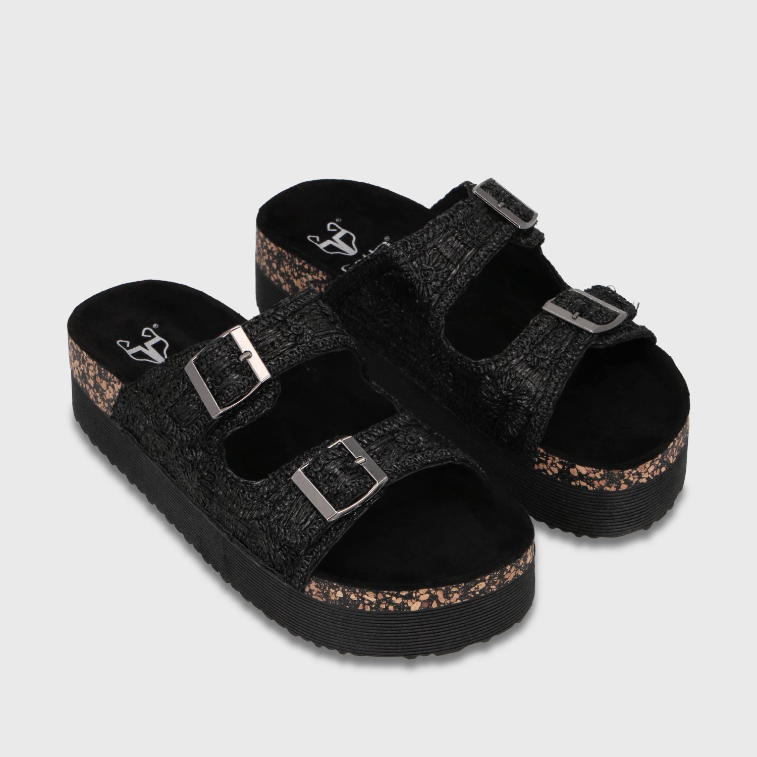 Sandalia Plataforma Negro Mujer 65951 - Gotta Perú