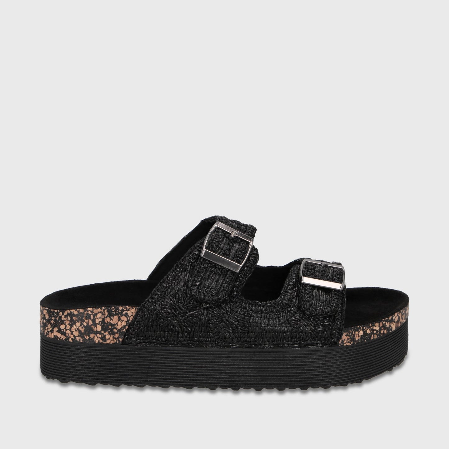 Sandalia Plataforma Negro Mujer 65951 - Gotta Perú