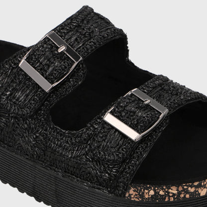 Sandalia Plataforma Negro Mujer 65951 - Gotta Perú