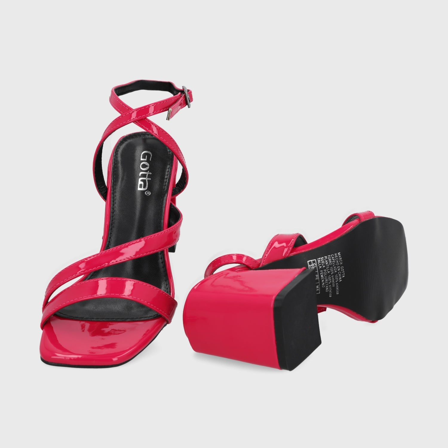 Sandalia Taco Fucsia Mujer 35132 - Gotta Perú