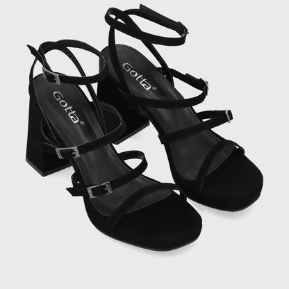 Sandalia Taco Negra Mujer 45901 - Gotta Perú