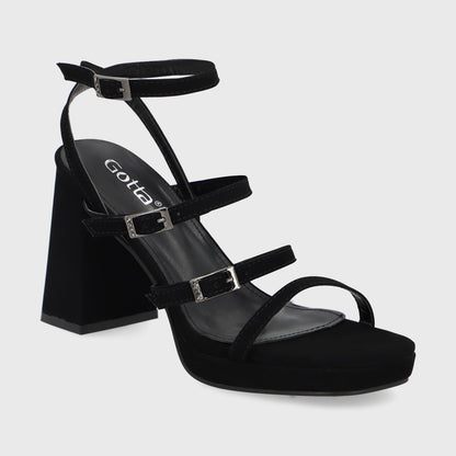 Sandalia Taco Negra Mujer 45901 - Gotta Perú
