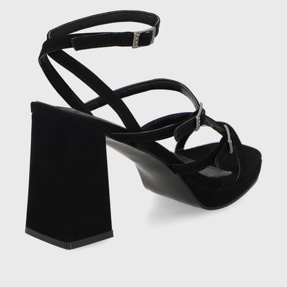 Sandalia Taco Negra Mujer 45901 - Gotta Perú