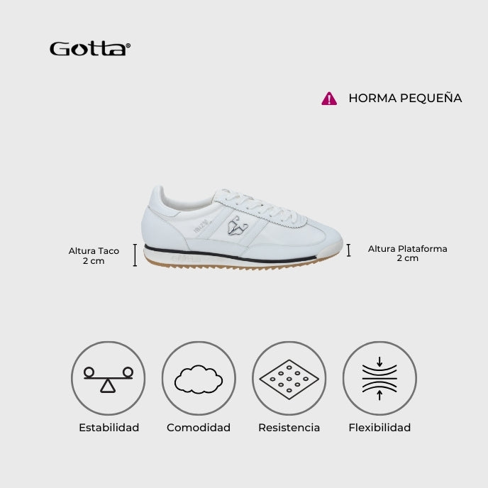 Zapatilla Blanca Mujer 53770 - Gotta Perú