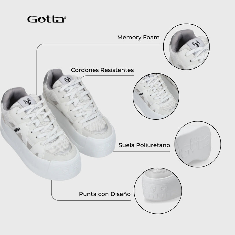 Zapatilla Blanca Mujer C7324 - Gotta Perú