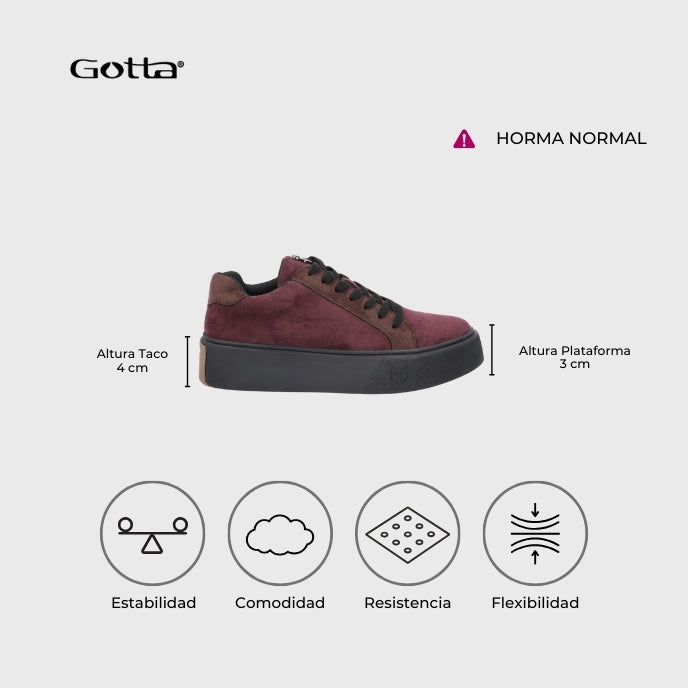 Zapatilla Burdeo Mujer 43042 - Gotta Perú