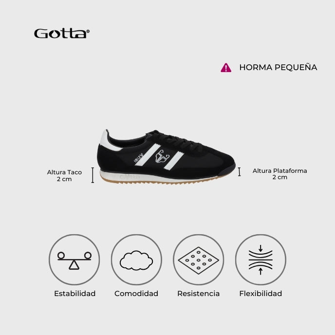 Zapatilla Negra Mujer 53770 - Gotta Perú