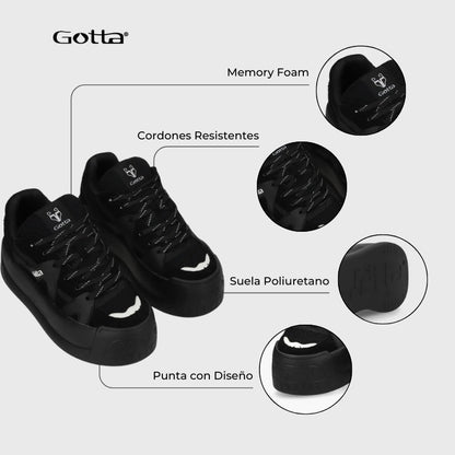 Zapatilla Negra Mujer C7324 - Gotta Perú