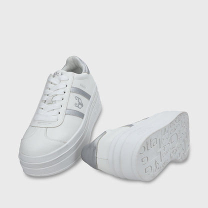 Zapatilla Plataforma Plateada Mujer 53750
