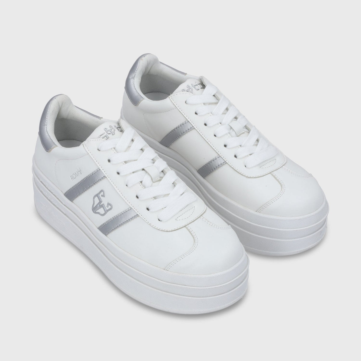 Zapatilla Plataforma Plateada Mujer 53750