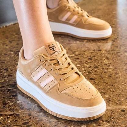 Zapatillas Plataforma Beige Mujer 58030 - Gotta Perú