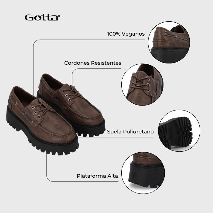 Zapato Plataforma Café Mujer 46302 - Gotta Perú