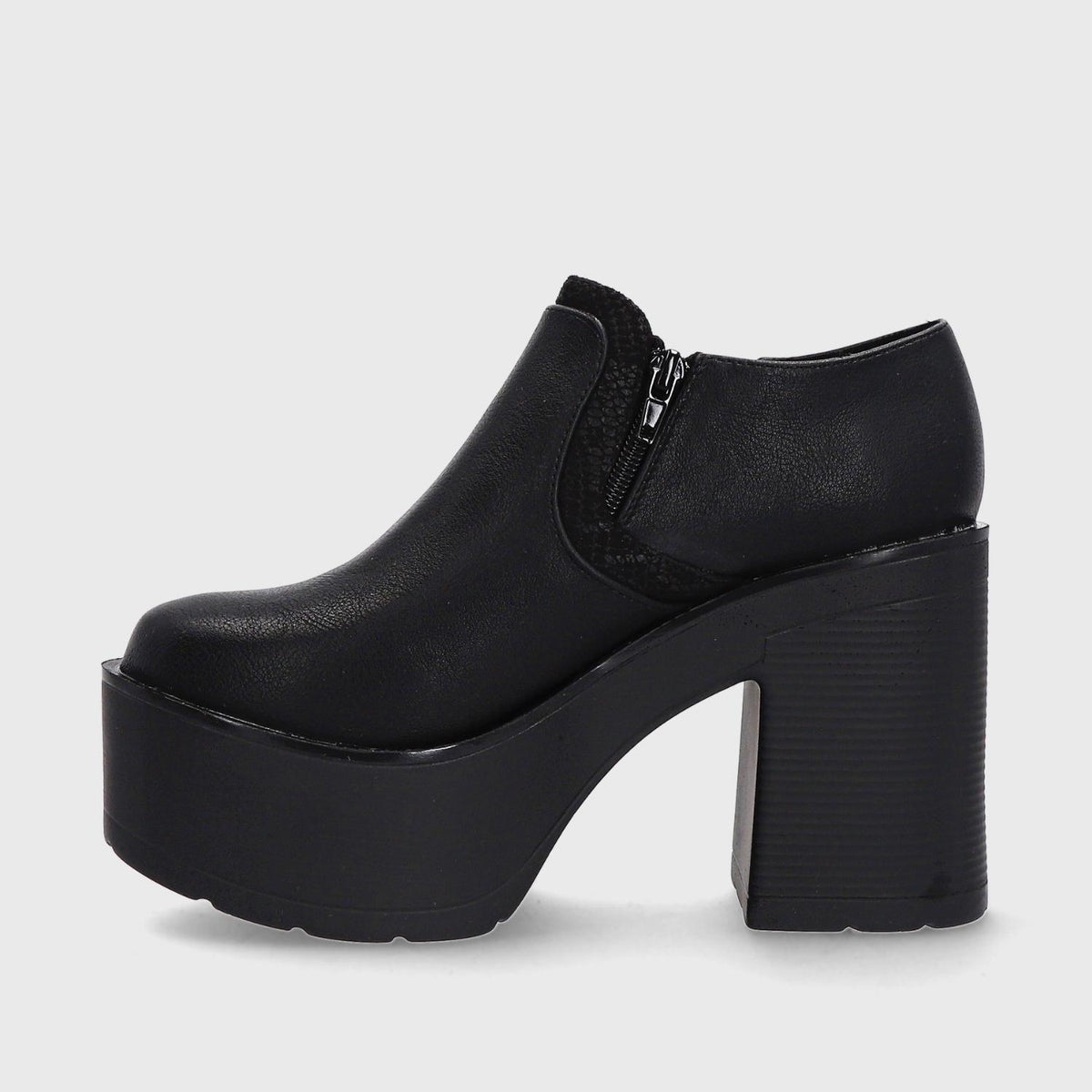 Zapato Plataforma Negro Mujer 15038