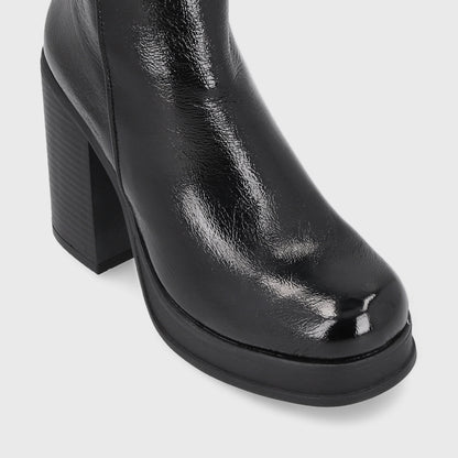 Botín Negro Charol Mujer 33782